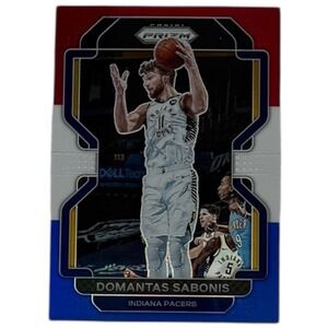 2021-22 Panini Prizm - Red White & Blue Prizm #183 Domantas Sabonis